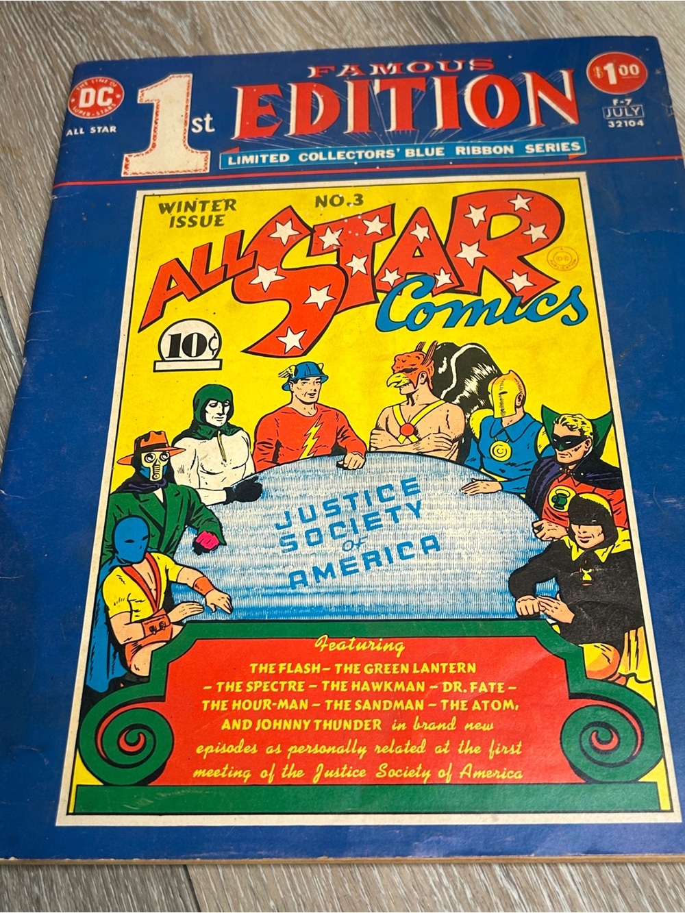 DC Famous 1st Edition F-7 All Star Comics   3 Justice Society Vintage 1975